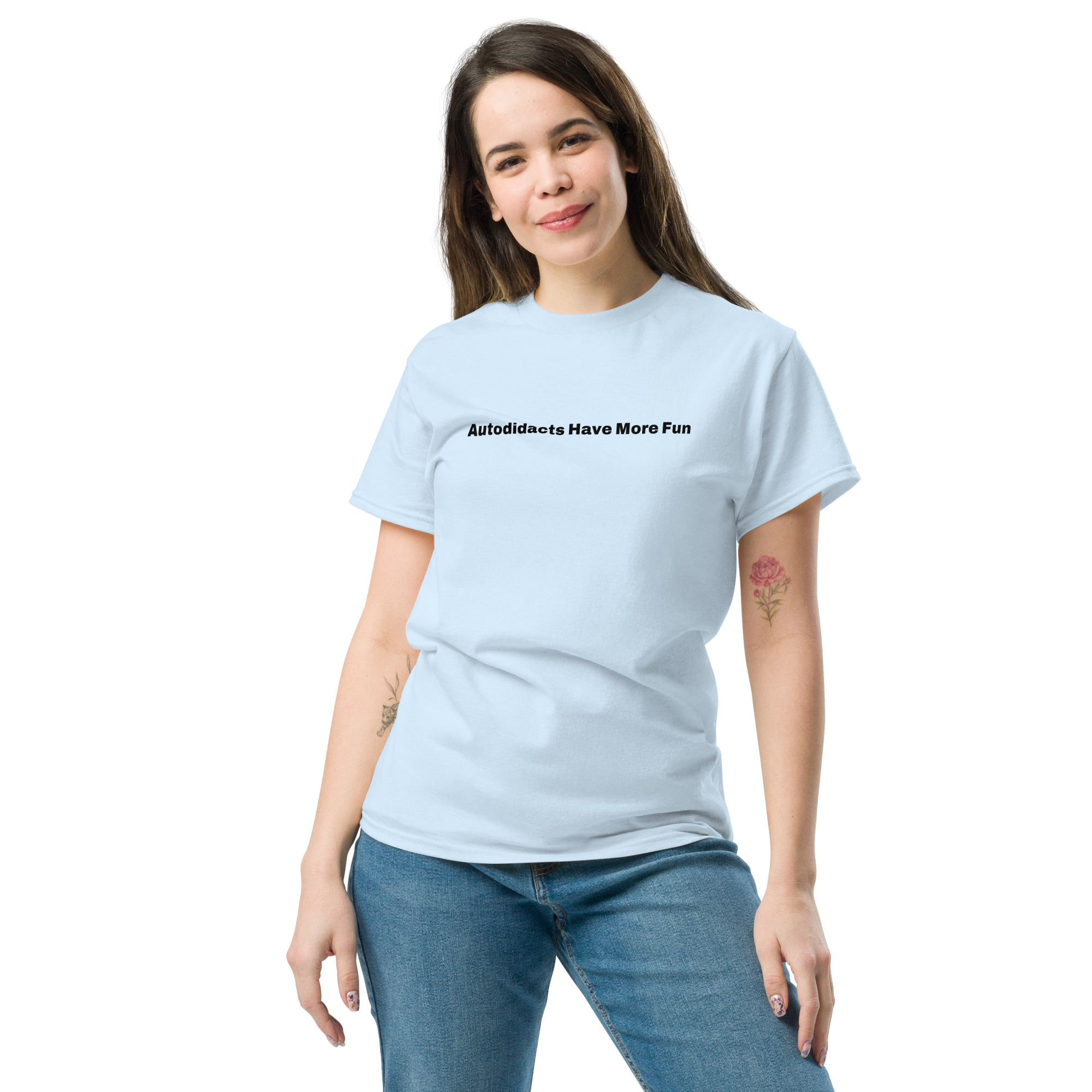"Autodidacts Have More Fun" Funny Retro Unisex classic tee - Image 8