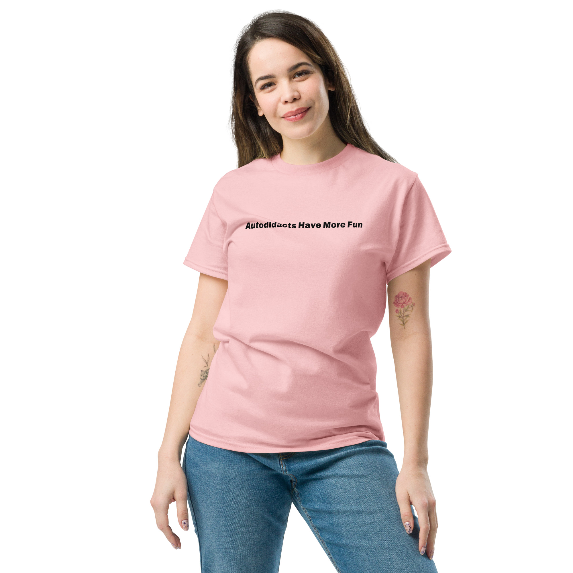 "Autodidacts Have More Fun" Funny Retro Unisex classic tee - Image 7