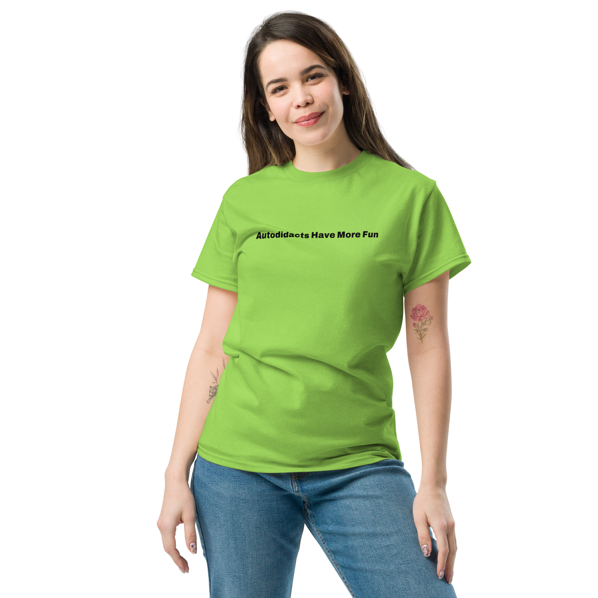 "Autodidacts Have More Fun" Funny Retro Unisex classic tee - Image 5