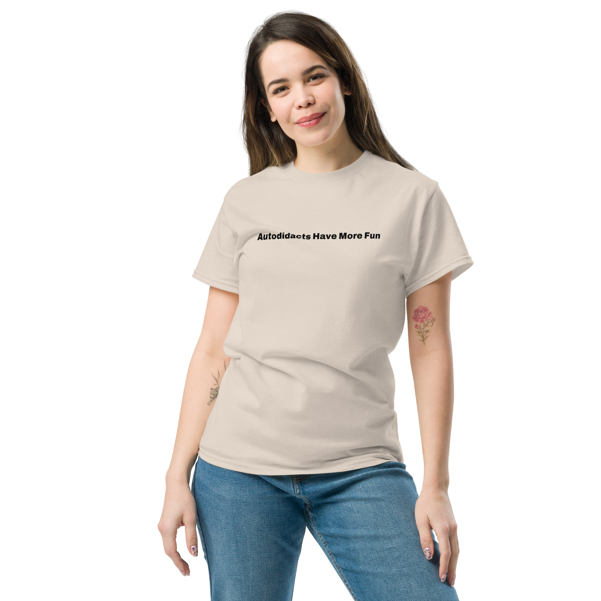 "Autodidacts Have More Fun" Funny Retro Unisex classic tee - Image 6