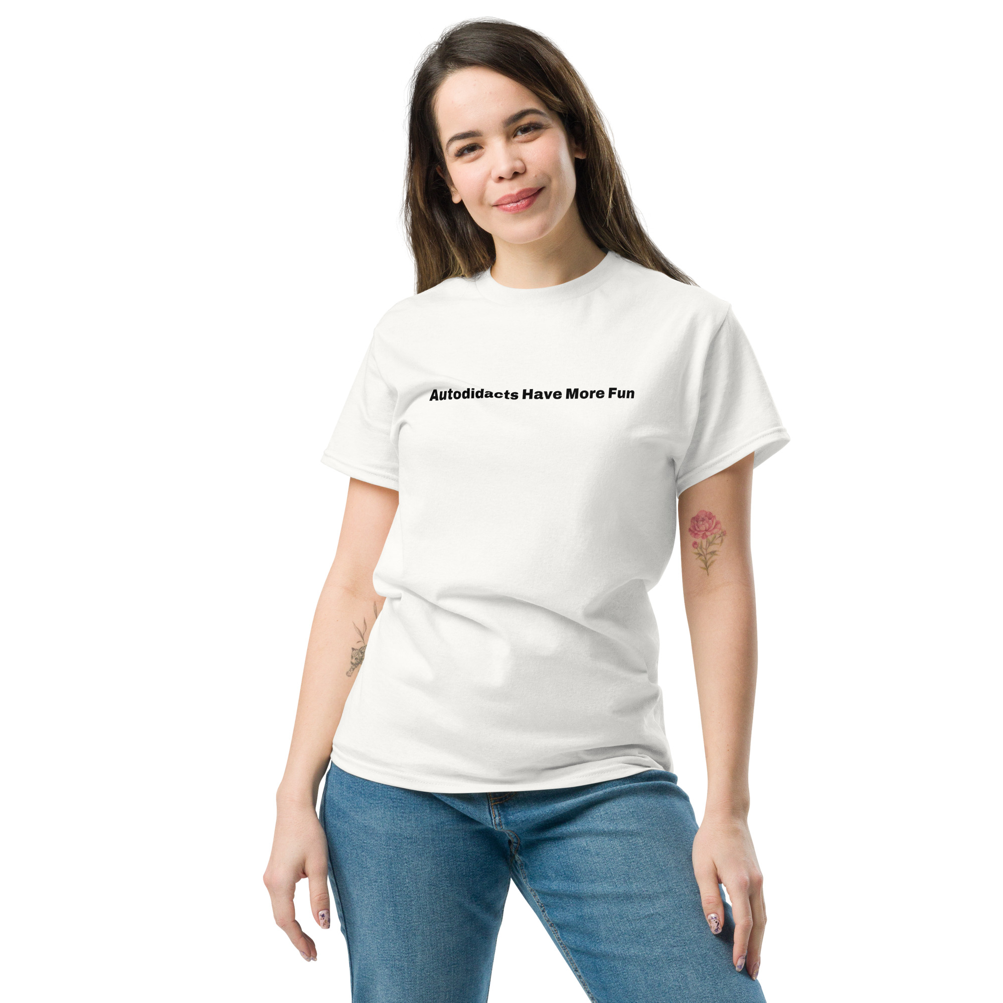 "Autodidacts Have More Fun" Funny Retro Unisex classic tee - Image 9